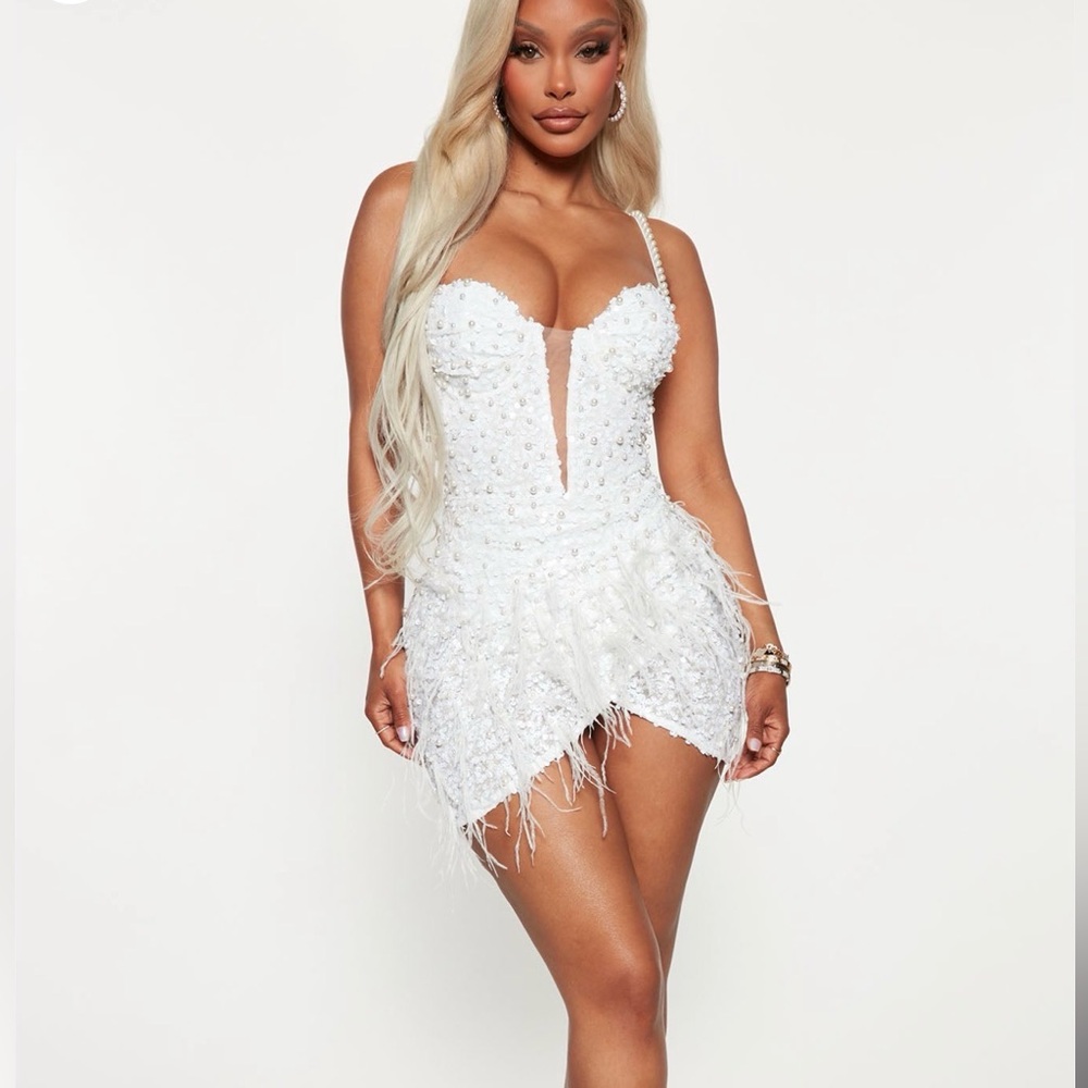 Fashion Nova White Mini Dress